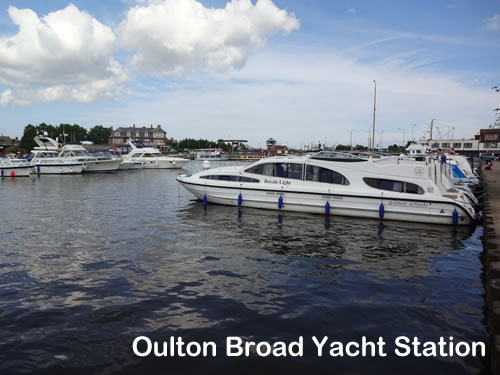 The moorings at Oulton Broad Yacht Station